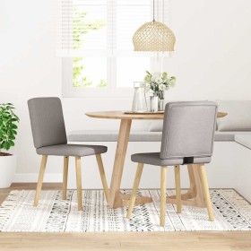 Sillas de comedor 2 unidades tela gris taupé en Sillas de comedor | Comprar online en Foru.es