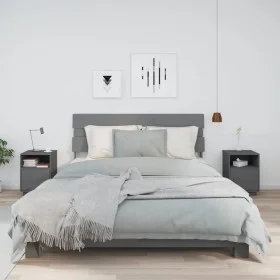 Bedside tables 2 pcs solid gray pine wood 40x34x55 cm by vidaXL, Nightstands - Ref: Foro24-818320, Price: 78,89 €, Discount: %