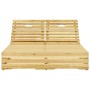 Tumbona doble y cojines madera pino impregnada gris en Tumbonas | Comprar online en Foru.es