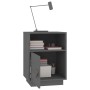 Mesitas de noche 2 uds madera maciza de pino gris 40x34x55 cm de vidaXL, Mesitas de noche - Ref: Foro24-818320, Precio: 79,73...