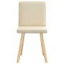 Sillas de comedor 2 unidades tela color crema en Sillas de comedor | Comprar online en Foru.es
