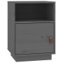 Mesitas de noche 2 uds madera maciza de pino gris 40x34x55 cm de vidaXL, Mesitas de noche - Ref: Foro24-818320, Precio: 79,73...