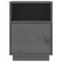 Mesitas de noche 2 uds madera maciza de pino gris 40x34x55 cm de vidaXL, Mesitas de noche - Ref: Foro24-818320, Precio: 79,73...