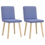 Sillas de comedor 2 uds tela azul jeans en Sillas de comedor | Comprar online en Foru.es