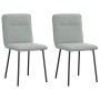 Sillas de comedor 2 unidades terciopelo gris claro en Sillas de comedor | Comprar online en Foru.es