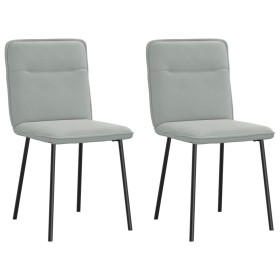 Sillas de comedor 2 unidades terciopelo gris claro en Sillas de comedor | Comprar online en Foru.es