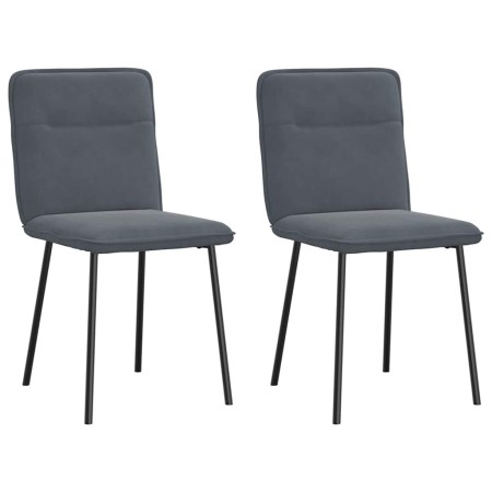 Sillas de comedor 2 unidades terciopelo gris oscuro en Sillas de comedor | Comprar online en Foru.es