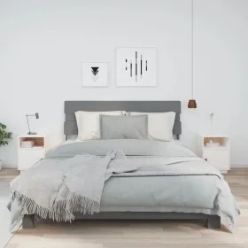 Mesitas de noche 2 uds madera maciza pino blanco 40x34x55 cm de vidaXL, Mesitas de noche - Ref: Foro24-818318, Precio: 71,10 ...