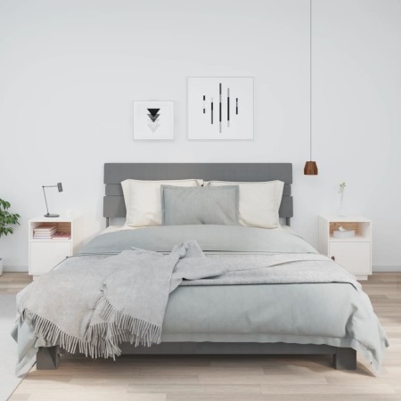 Mesitas de noche 2 uds madera maciza pino blanco 40x34x55 cm de vidaXL, Mesitas de noche - Ref: Foro24-818318, Precio: 71,75 ...