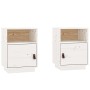 Mesitas de noche 2 uds madera maciza pino blanco 40x34x55 cm de vidaXL, Mesitas de noche - Ref: Foro24-818318, Precio: 71,75 ...