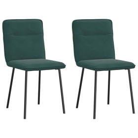 Sillas de comedor 2 unidades terciopelo verde oscuro en Sillas de comedor | Comprar online en Foru.es
