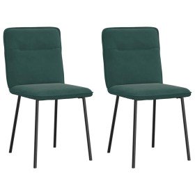 Sillas de comedor 2 unidades terciopelo verde oscuro en Sillas de comedor | Comprar online en Foru.es