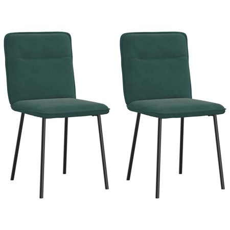Sillas de comedor 2 unidades terciopelo verde oscuro en Sillas de comedor | Comprar online en Foru.es