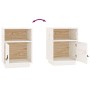 Mesitas de noche 2 uds madera maciza pino blanco 40x34x55 cm de vidaXL, Mesitas de noche - Ref: Foro24-818318, Precio: 71,75 ...