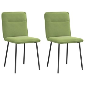 Sillas de comedor 2 unidades terciopelo verde claro en Sillas de comedor | Comprar online en Foru.es
