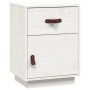 Mesitas de noche 2 uds madera maciza pino blanco 40x34x55 cm de vidaXL, Mesitas de noche - Ref: Foro24-818308, Precio: 91,26 ...
