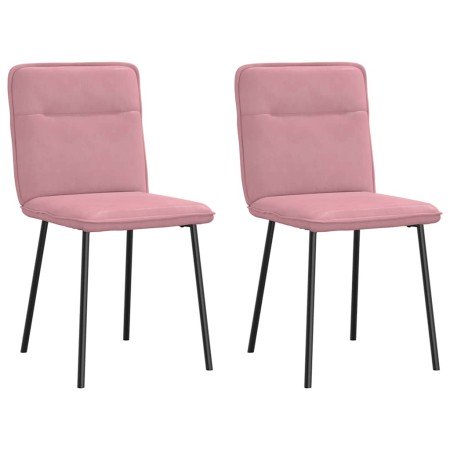 Sillas de comedor 2 unidades terciopelo rosa en Sillas de comedor | Comprar online en Foru.es
