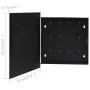 Caja de llaves con tablero magnético negra 35x35x5,5 cm de vidaXL, Cajas fuertes - Ref: Foro24-322777, Precio: 38,48 €, Descu...