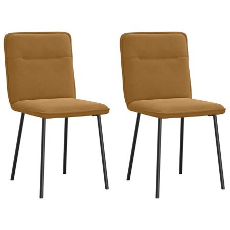 Sillas de comedor 2 unidades terciopelo marrón en Sillas de comedor | Comprar online en Foru.es