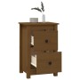 Mesita de noche madera maciza de pino marrón miel 40x35x61,5 cm de vidaXL, Mesitas de noche - Ref: Foro24-820952, Precio: 54,...