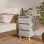 Bedside table with solid Sonoma gray wood legs 40x35x69 cm by vidaXL, Nightstands - Ref: Foro24-813136, Price: 52,48 €, Disco...