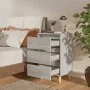 Bedside table with solid Sonoma gray wood legs 40x35x69 cm by vidaXL, Nightstands - Ref: Foro24-813136, Price: 52,48 €, Disco...