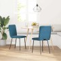 Sillas de comedor 2 unidades terciopelo azul en Sillas de comedor | Comprar online en Foru.es