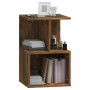 Mesita de noche madera contrachapada roble ahumado 35x35x55 cm de vidaXL, Mesitas de noche - Ref: Foro24-815183, Precio: 38,2...