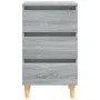 Bedside table with solid Sonoma gray wood legs 40x35x69 cm by vidaXL, Nightstands - Ref: Foro24-813136, Price: 52,48 €, Disco...