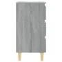 Bedside table with solid Sonoma gray wood legs 40x35x69 cm by vidaXL, Nightstands - Ref: Foro24-813136, Price: 52,48 €, Disco...