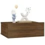 Mesita de noche flotante madera roble marrón 40x30x15 cm de vidaXL, Mesitas de noche - Ref: Foro24-815286, Precio: 29,23 €, D...