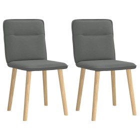 Sillas de comedor 2 unidades tela gris oscuro en Sillas de comedor | Comprar online en Foru.es