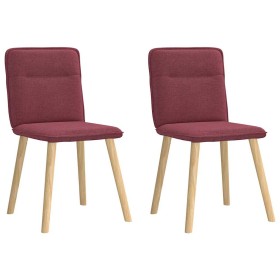 Sillas de comedor 2 unidades tela rojo tinto en Sillas de comedor | Comprar online en Foru.es