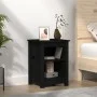 Solid black pine wood bedside table 40x35x55 cm by vidaXL, Nightstands - Ref: Foro24-820964, Price: 38,27 €, Discount: %