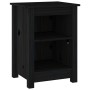 Mesita de noche madera maciza de pino negro 40x35x55 cm de vidaXL, Mesitas de noche - Ref: Foro24-820964, Precio: 38,27 €, De...