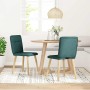 Sillas de comedor 2 unidades tela verde oscuro en Sillas de comedor | Comprar online en Foru.es