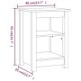 Solid black pine wood bedside table 40x35x55 cm by vidaXL, Nightstands - Ref: Foro24-820964, Price: 38,27 €, Discount: %