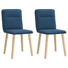 Sillas de comedor 2 unidades tela azul en Sillas de comedor | Comprar online en Foru.es