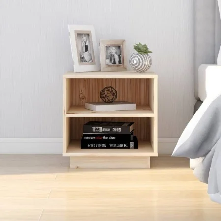 Mesita de noche de madera maciza de pino 40x34x40 cm de vidaXL, Mesitas de noche - Ref: Foro24-813325, Precio: 40,84 €, Descu...