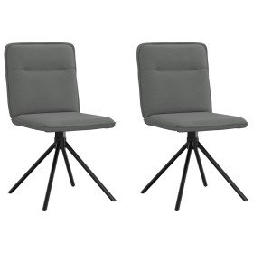 Sillas de comedor 2 unidades tela gris oscuro en Sillas de comedor | Comprar online en Foru.es