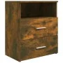 Mesita de noche color roble ahumado 50x32x60 cm de vidaXL, Mesitas de noche - Ref: Foro24-815858, Precio: 44,15 €, Descuento: %