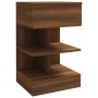 Mesita de noche madera contrachapada marrón roble 40x35x65 cm de vidaXL, Mesitas de noche - Ref: Foro24-816045, Precio: 51,82...
