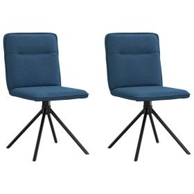 Sillas de comedor 2 unidades tela azul en Sillas de comedor | Comprar online en Foru.es