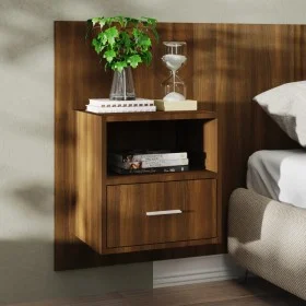 Oak brown wall bedside table by vidaXL, Nightstands - Ref: Foro24-816968, Price: 46,56 €, Discount: %