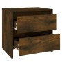 Mesita noche 2 unidades roble ahumado 45x34,5x44,5 cm de vidaXL, Mesitas de noche - Ref: Foro24-813039, Precio: 65,39 €, Desc...