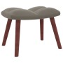 Sillón de relax con taburete de terciopelo gris claro de vidaXL, Sillones - Ref: Foro24-328062, Precio: 127,96 €, Descuento: %
