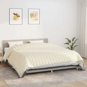 Gewichtsdecke aus hellcremefarbenem Stoff, 220 x 260 cm, 11 kg von vidaXL, Decken - Ref: Foro24-350820, Preis: 93,16 €, Rabat...