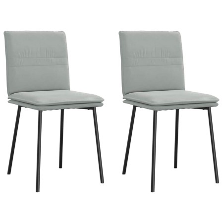 Sillas de comedor 2 unidades terciopelo gris claro en Sillas de comedor | Comprar online en Foru.es