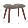 Sillón de relax con taburete de terciopelo gris claro de vidaXL, Sillones - Ref: Foro24-328062, Precio: 127,96 €, Descuento: %