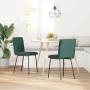 Sillas de comedor 2 unidades terciopelo verde oscuro en Sillas de comedor | Comprar online en Foru.es